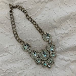 Faux diamond statement necklace